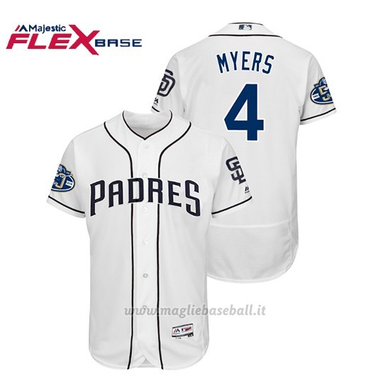 Maglia Baseball Uomo Padres Wil Myers 50th Aniversario 1ªFlex Base Blanco